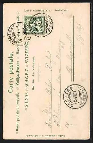 AK Schweizer Paar in Appenzellertrachten