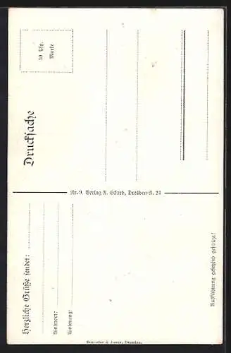 AK Drei Deutsche Reichsmark aus Papier, Silber und aus Porzellan