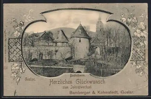 AK Goslar, Blick auf den Bachsturm