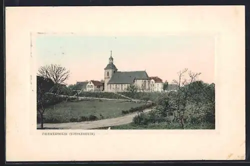 AK Friemersheim /Niederrhein, Weg hin zur Ortschaft