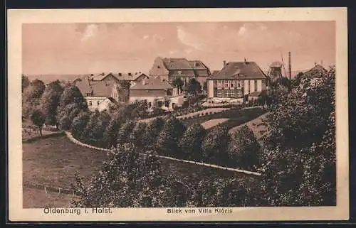 AK Oldenburg i. Holst., Blick von Villa Klöris