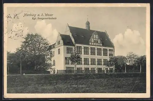 AK Nienburg a. d. Weser, Partie an der Kgl. Baugewerkschule