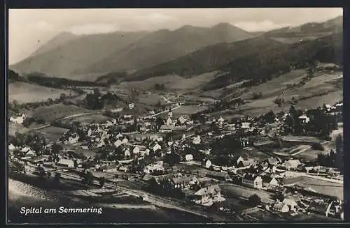 AK Spital am Semmering, Ortsansicht aus der Vogelschau