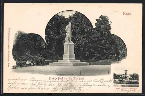 AK Graz, Frank-Denkmal im Stadtpark