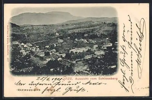 AK Graz, Aussicht vom Schlossberg