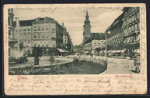 AK Graz, Blick in die Herrengasse