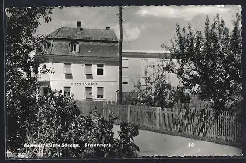 AK Söchau, Strassenpartie mit Gasthaus Hans Sammer