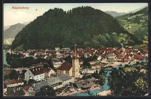 AK Kapfenberg, Ortsansicht mit Kirche am Fluss