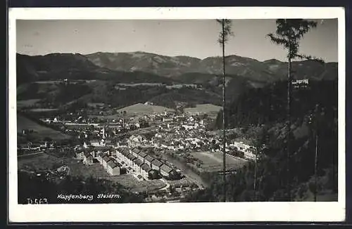 AK Kapfenberg, Ortsansicht vom Wald aus