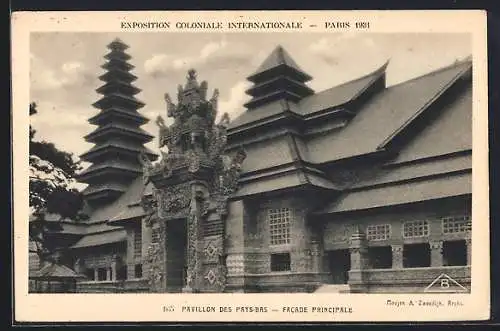 AK Paris, Exposition Coloniale Internationale 1931, Pavillon des Pays-Bas, Facade Principale, Ausstellung