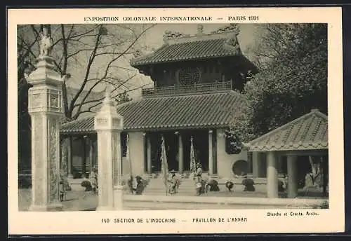 AK Paris, Exposition coloniale internationale 1931, Section de l'Indochine, Pavillon de l'Annam