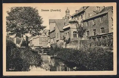 AK Simmern /Hunsrück, Partie am Simmerbach