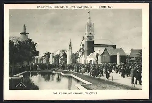 AK Paris, Exposition coloniale internationale 1931, Avenue des Colonies Francaise