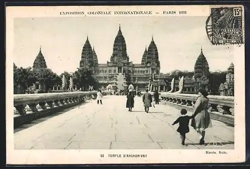 AK Paris, Exposition coloniale internationale 1931, Temple d`Angkor-Vat