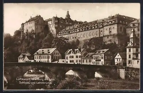 AK Weilburg / Lahn, Schloss und Lahnbrücke