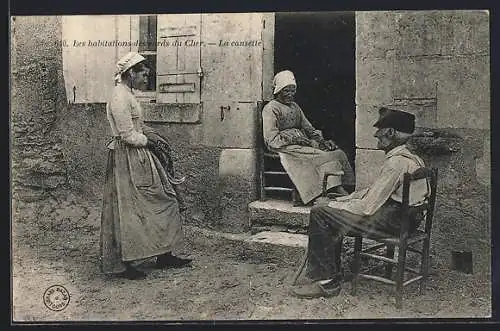 AK Les habitations des bords du Cher, la cusette