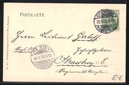 AK Karlsruhe, Palais Prinz Max