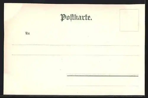 AK Schwarzwald-Postkarten No. 6, Bauernpaar und Storch, Tracht