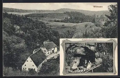 AK Wimsen, Leute eim Boot an der Friedrichshöhle