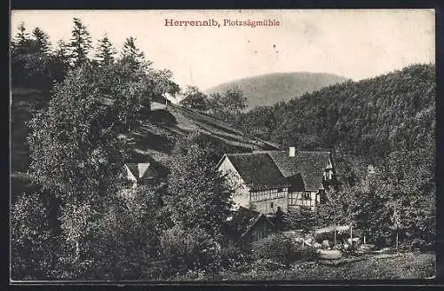 AK Herrenalb, Blick zur Plotzsägmühle