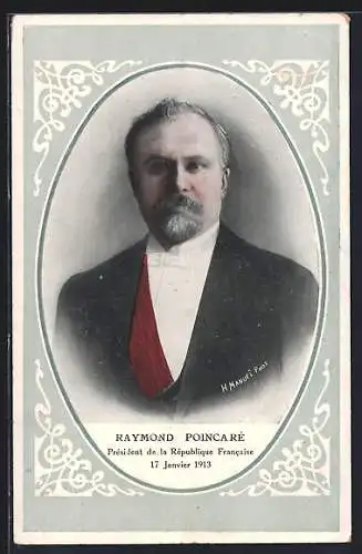 Foto-AK Henri Manuel: Portrait von Raymond Poincaré