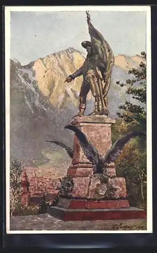 Künstler-AK E.F. Hofecker: Innsbruck, Andreas Hofer-Denkmal