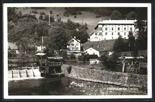 AK Türnitz, Freiland an der Traisen mit Flusswehr