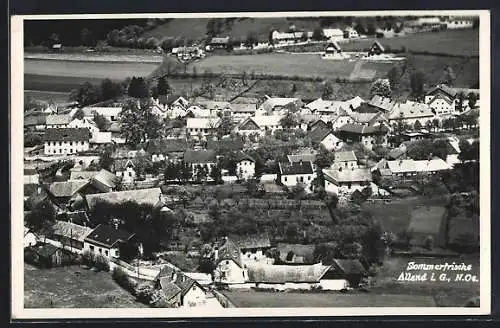 AK Alland i. G., Ortsansicht aus der Vogelschau