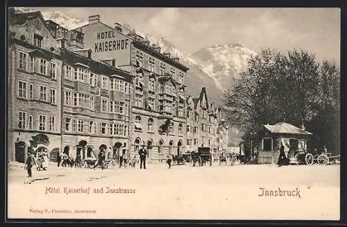 AK Innsbruck, Das Hotel Kaiserhof und die Innstrasse