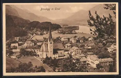 AK Brixlegg in Tirol, Ortsansicht mit der Kirche