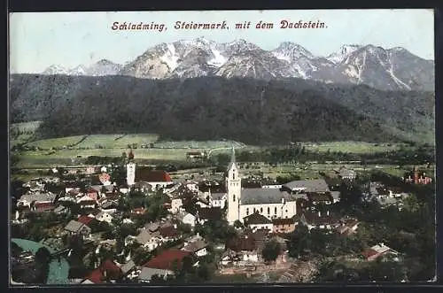 AK Schladming, Teilansicht mit dem Dachstein