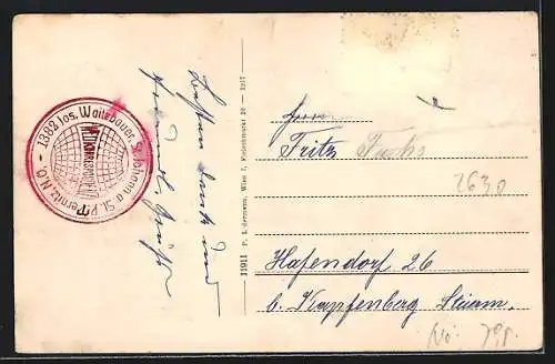 AK St. Johann am Steinfeld, Gesamtansicht mit Gebirge