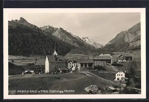 AK Kals in Tirol, Ortsansicht mit Bergpanorama