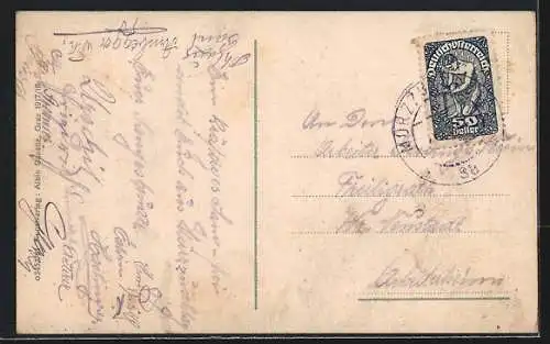 AK Mürzzuschlag, Generalansicht mit der Kirche