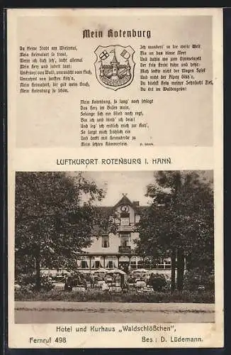 AK Rotenburg i. Hann., Hotel und Kurhaus Waldschlösschen