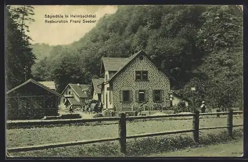 AK Helmbach, Gasthaus Sägmühle von Franz Seeber