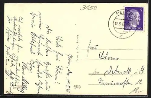 AK Peine, Strassenpartie Damm mit Fachwerkhäusern