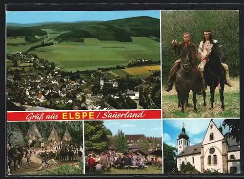 AK Elspe /Sauerland, Karl-May-Festspiele, Winnetou und Old Shatterhand