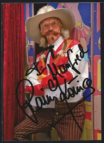 AK Bad Segeberg, Karl-May-Spiele 2007, Winnetou I, Rainer König als Juggle-Fred, Autograph