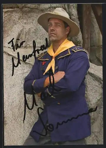 AK Bad Segeberg, Karl-May-Spiele 2007, Winnetou I, Maik Sommer als Captain Everett, Autograph