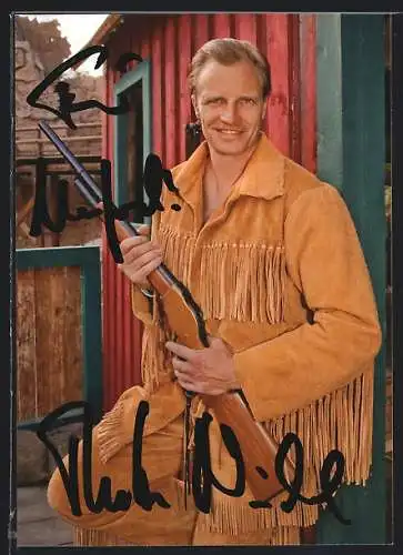 AK Bad Segeberg, Karl-May-Spiele 2007, Winnetou I, Thorsten Nindel als Old Shatterhand, Autograph