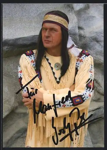 AK Bad Segeberg, Karl-May-Spiele 2007, Winnetou I, Joshy Peters als Intschu-tschuna, Autograph