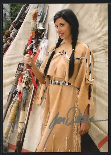 AK Bad Segeberg, Karl-May-Spiele 2006, Winnetou III, Gesa Dreckmann als Hi-la-dih, Autograph