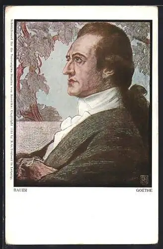 AK Portrait Goethe von der Seite