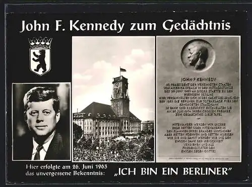 AK Berlin, John F. Kennedy zum Gedächtnis