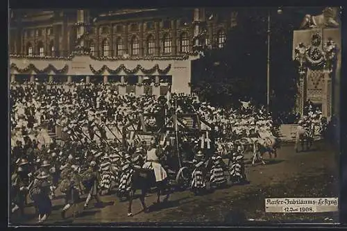 AK Wien, Parade zum Kaiser-Jubiläums-Festzug 1908