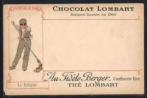 AK Le Balayeur, Chocolat Lombart