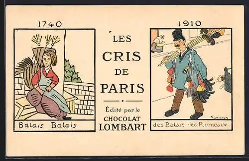 AK Chocolat Lombart, Les Cris de Paris 1740 - 1910