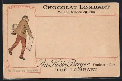 AK Le Crieur de Journeaux, Chocolat Lombart