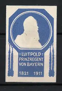 Reklamemarke Bayern, Luitpold Prinzregent von Bayern 1821-1911, Silhouette